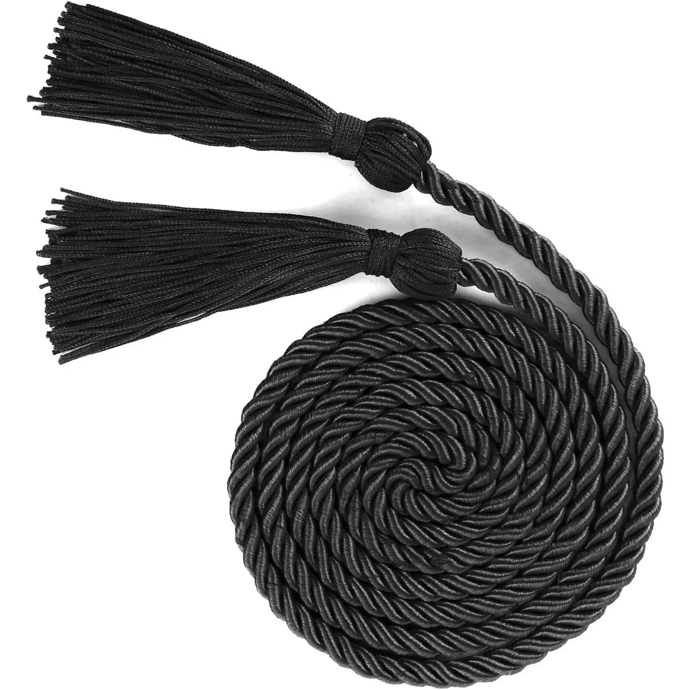 Graduation Cords, Cords for Graduation 2026, Black Graduation Tassel Honor Cord 68 Inch Rayon Braided Cord, Honor Ropes with Tassels for 2026 Graduation Decorations for Students Master Doctoral