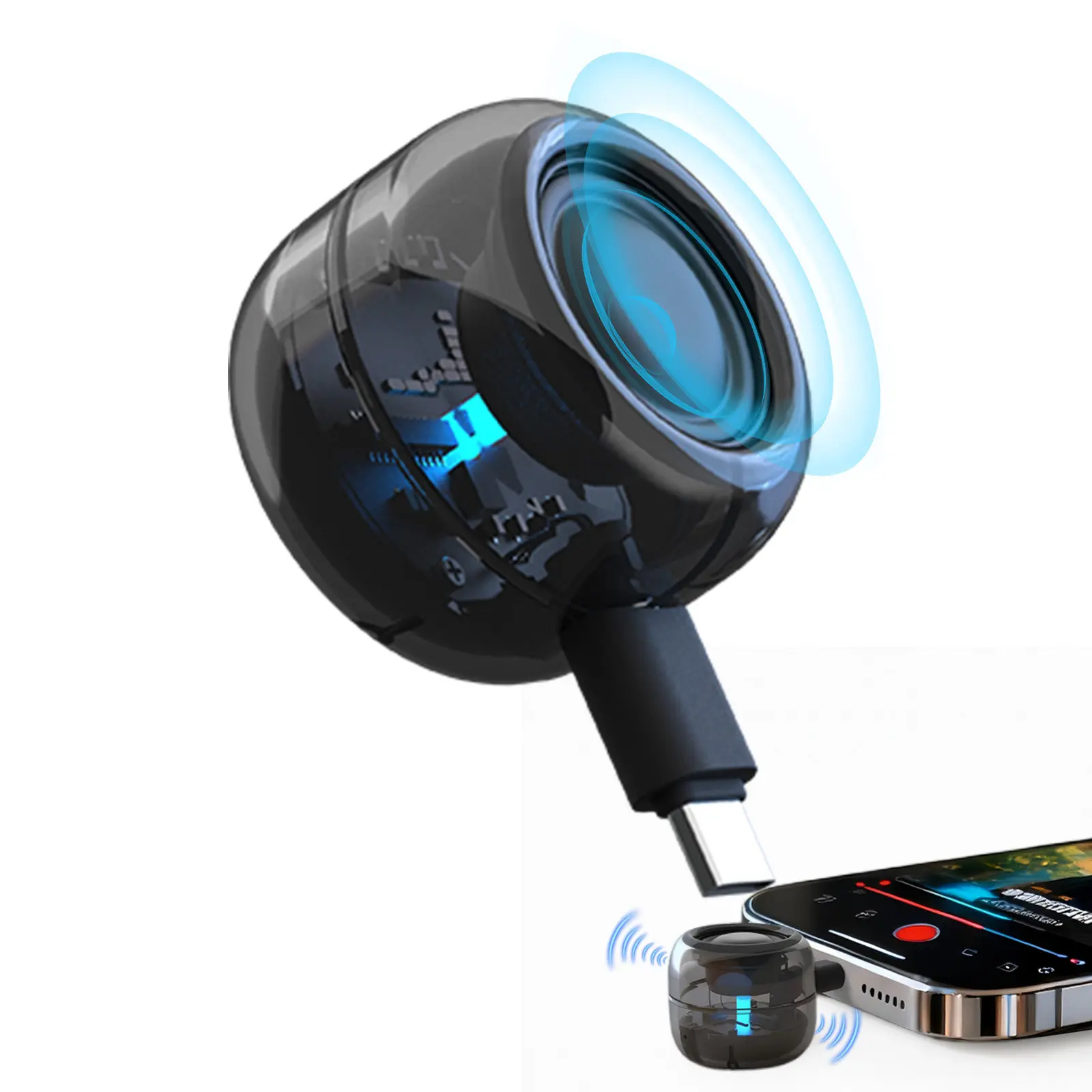 Mini Portable Speaker, Type-C Direct Plug Small Sound Amplifier, Plug-And-Play Speaker, Pocket Speaker for Mobile, Tablet, PC