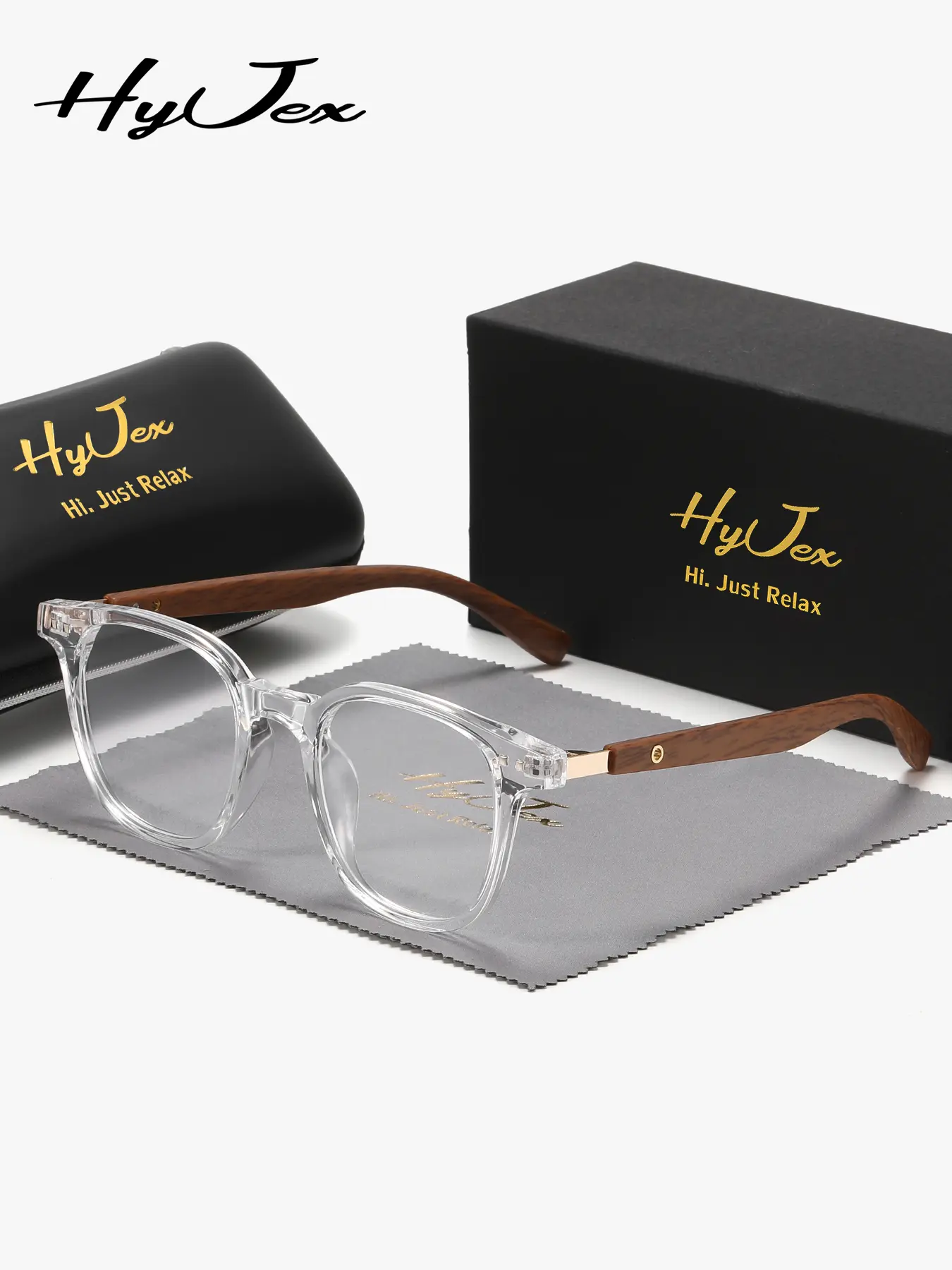 HyJex 1 Piece Unisex Modern Fashion Full Frame Plaon Glasses Exquisitely Crafted Square Frame Plaon Glasses