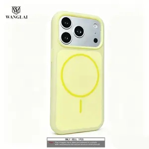 1 piece of luxurious ultra-thin frosted silicone phone case. Ultra-thin with skin-friendly texture. Lens protection frame. MagSafe wireless magnetic charging function. Suitable for Apple iPhone 17 Pro Max/iPhone 16/iPhone 15Pro/iPhone 14/iPhone 13 Pro