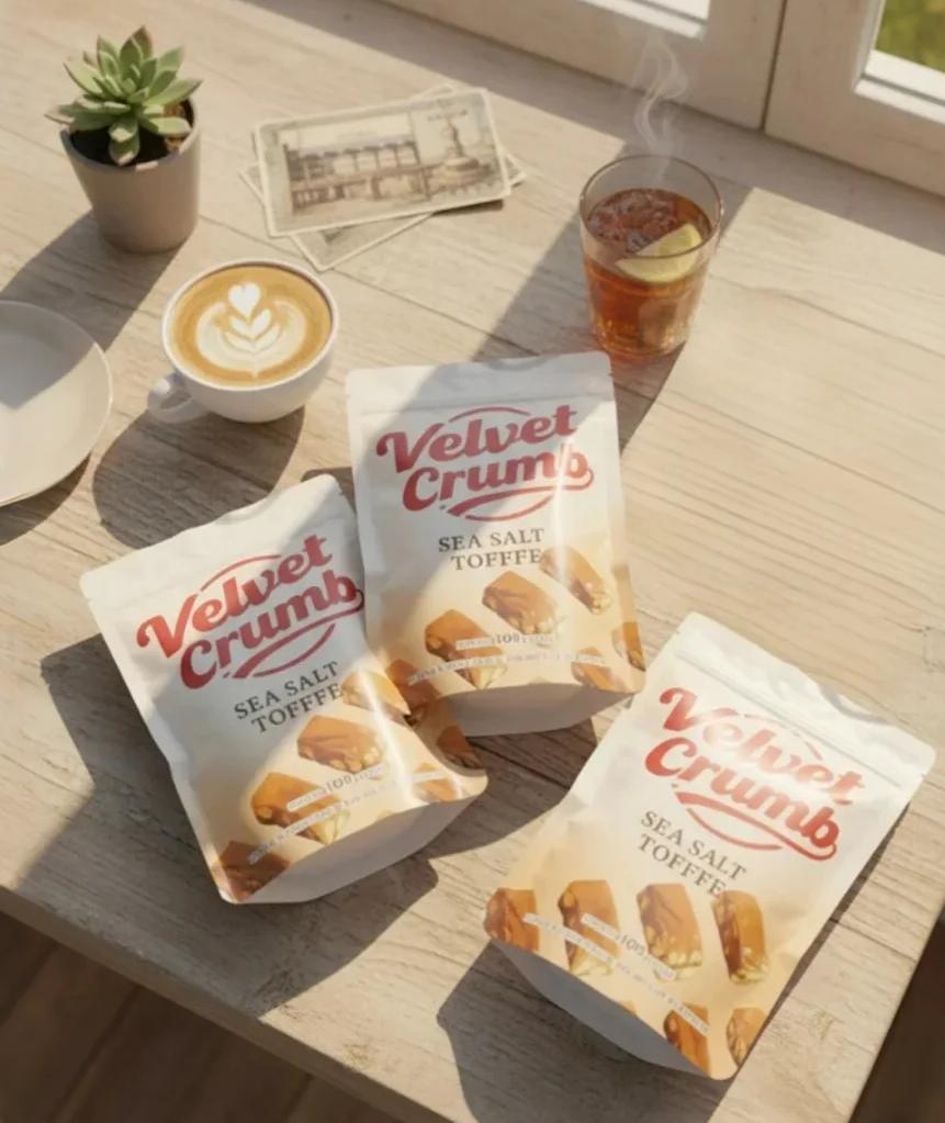 Sea Salt Toffee Candy, Rich Butter Caramel with Sea Salt, Smooth & Chewy Sweet Treat, Classic Gourmet Candy (3.53oz, 3 Pack)