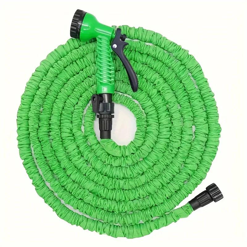 Water Gun All-In-One Garden Hose With 7 Spray Modes - Extendable, No Battery Needed