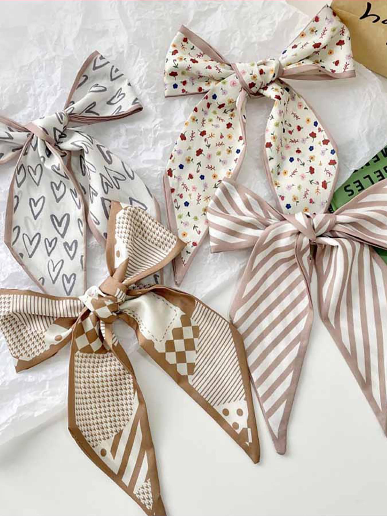 Boho Style Love Heart & Floral & Geometric Pattern Hair Band, Fashionable Hair Accessories for Women & Girls, Minimalist Bandana Headwear Suitable for Thick Hair