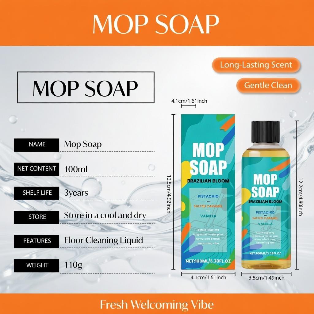 Scented Mop Cleaner Floor Solution - Multi-Surface Stain Remover, Long Lasting Fresh Aromatherapy Fragrance, Safe for All Floor Types