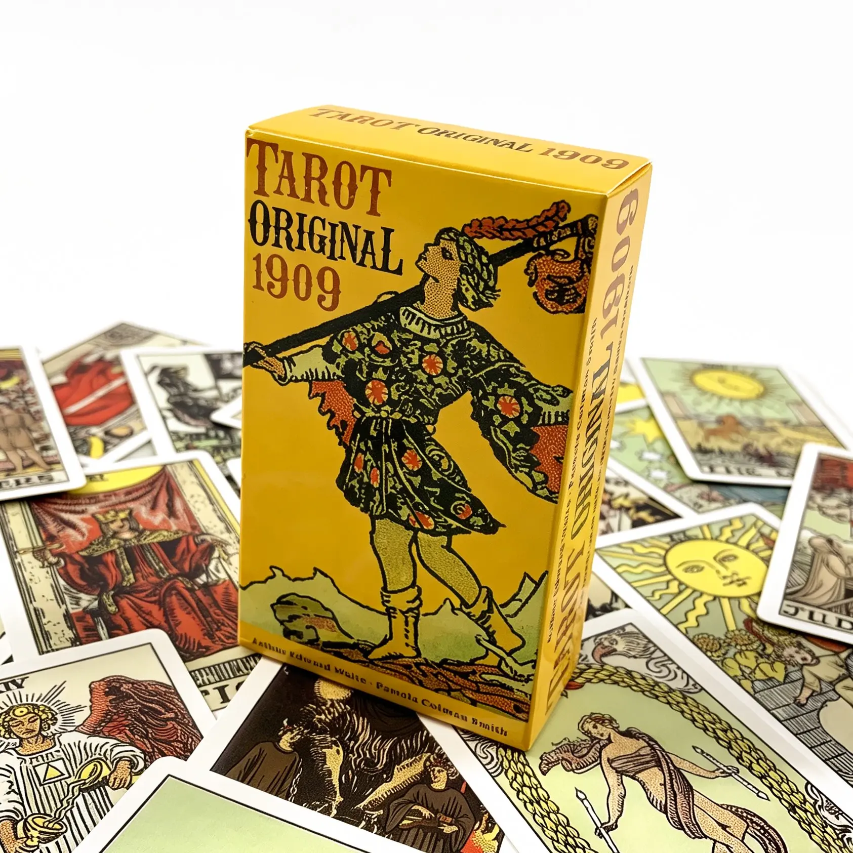 1909 Original Waite Tarot Deck, Vintage Hand-Drawn Mystery Cards, 78 English Cards for Beginners and Experts, Perfect for Parties and Gatherings