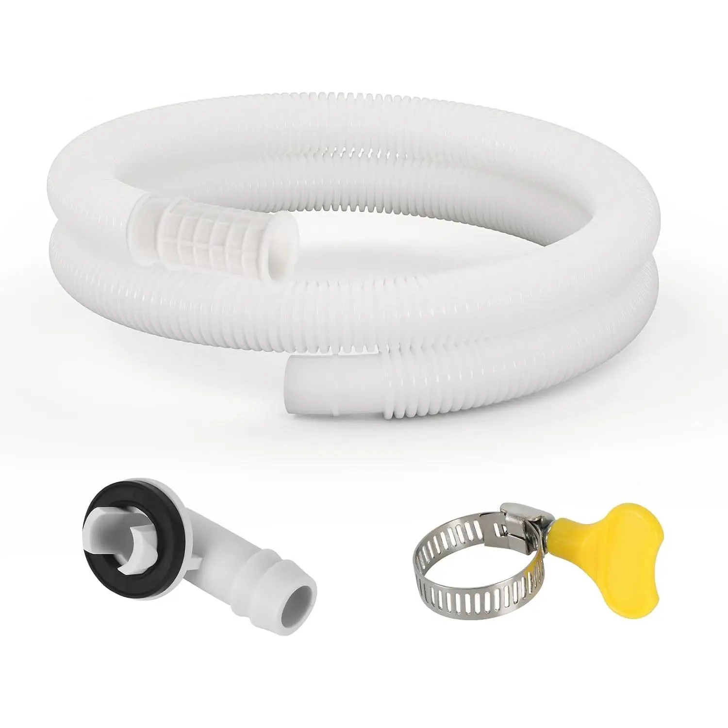 5 ft Portable AC Drain Hose, Air Conditioner Drain Hose for Mini Split | Universal, Flexible&Durable, PE Extension Drainage Tubing Pipe Kit, for AC Condensate Dehumidifier Washer Dishwasher Faucet