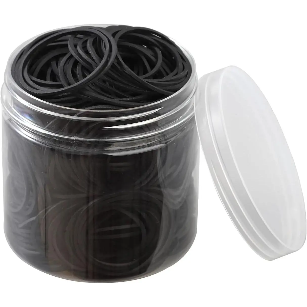 600 count 1inch Small Rubber Bands Stretchable Rubber Elastics Bands General Purpose Elastic Stretchable Bands Sturdy Rubber Bands for , Office, School, Stationery Supplies (Black)