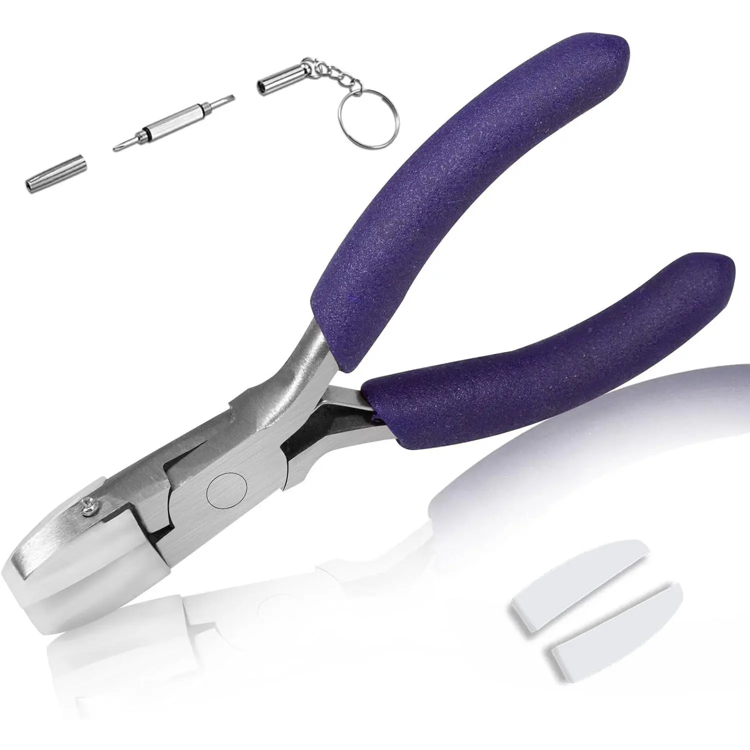 3.5 Inches Flat Nose Plier Nylon Jaw Pliers with a Pair of  Nylon  and a  Wire Wrapping Tool  Making Tool Mini Wire Straightener Wire Bending Jig