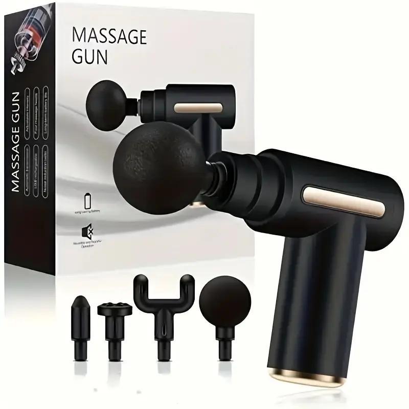 Handheld Massager, 1 Set Deep Tissue Muscle Massager with Multifunctional Replacement Heads, Portable Muscle Massage Tool, Personal Care Appliances