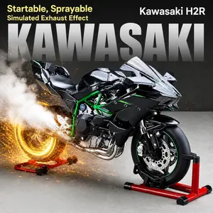 1:9 Scale Startable Spray Dynamic Alloy Motorcycle Model, Sound Light Sync Premium Simulation Gift, Unisex Lithium Batteries Included, Scale Collectible Motorcycle