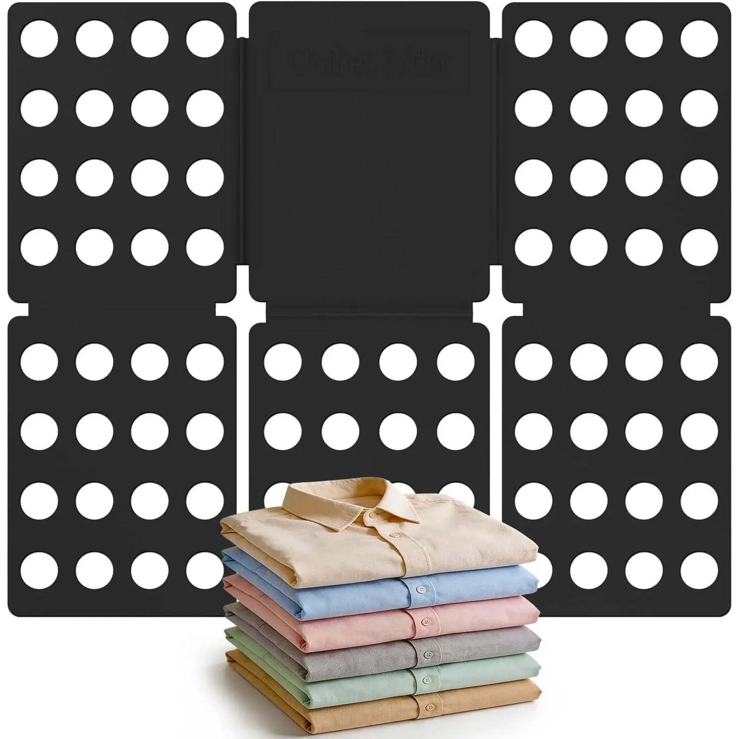 Shirt Folder Mini, Clothes Folding Board for T-Shirts and Laundry, Durable Plastic Folding Tool for Neat Organization, Easy Fold for Travel or  Laundry Liners