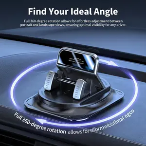 Car phone holder 360 degree rotation, suitablefor car navigation in-car dashboard, horizontaland vertica screen adjustment angle,suctioncup fixed non-slip mobile phone holdersuitable for iPhone and Android-YY2
