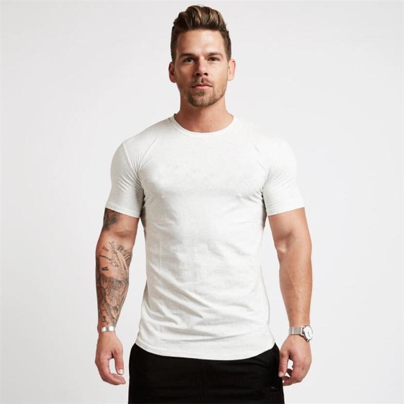 Men's Muscle Sports T-Shirts Fashion Tees Tops Short Sleeve Athletic Workout Gym Clohting Slim Fit T Shirts for Men