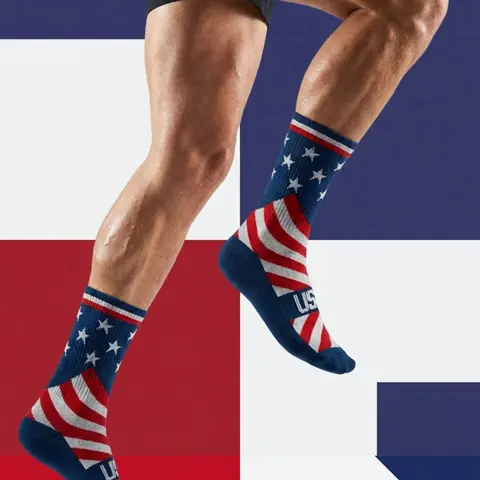 Fun Unisex Socks (1 Pair), Creative U.S. Independence Day Festive Patriotic Knit Print All Season Socks for Men & Women, Crazy Casual Socks for Daily Wear