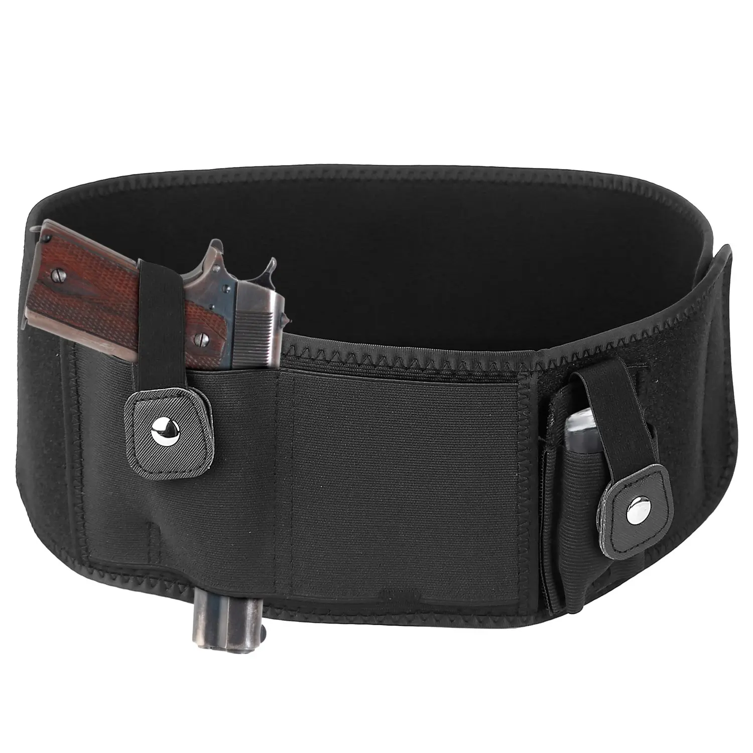 Belly Band Gun Holster, Adjustable Concealed Carry Waist Holster with Breathable Neoprene Pistol Pouch for Men & Women
