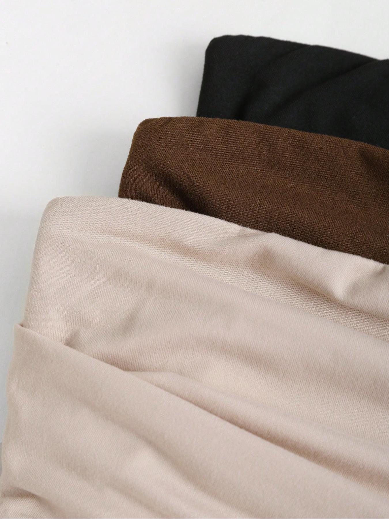 2026 Valentine's Day Women's 3-Piece Autumn/Winter Tube Top Set, Casual Fashion Sports Multicolor High-Elastic Tops with Lettuce Trim