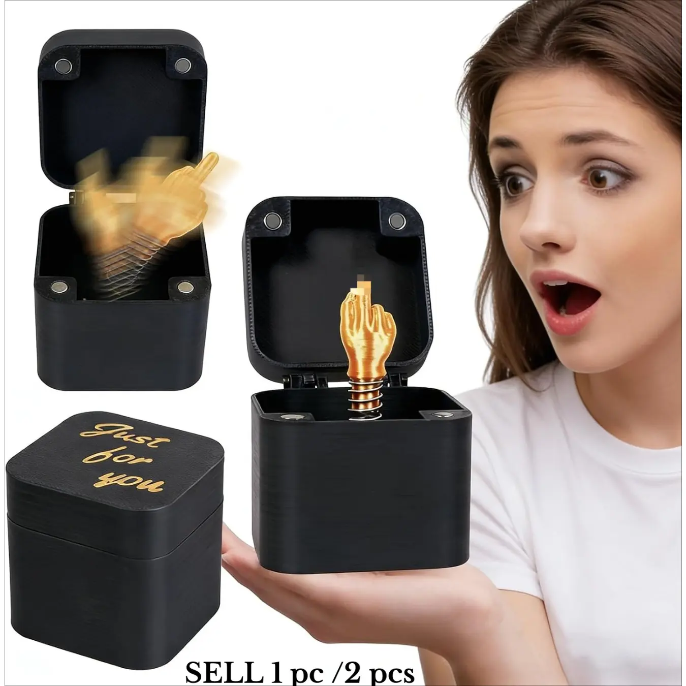 Finger Prank Box – Funny Gag Gift for Men, Women, Gifts for Adults, Surprise Box Christmas Prank Gift, Quirky Coworker/Brother Birthday Funny Gifts, Creative Prank Gift