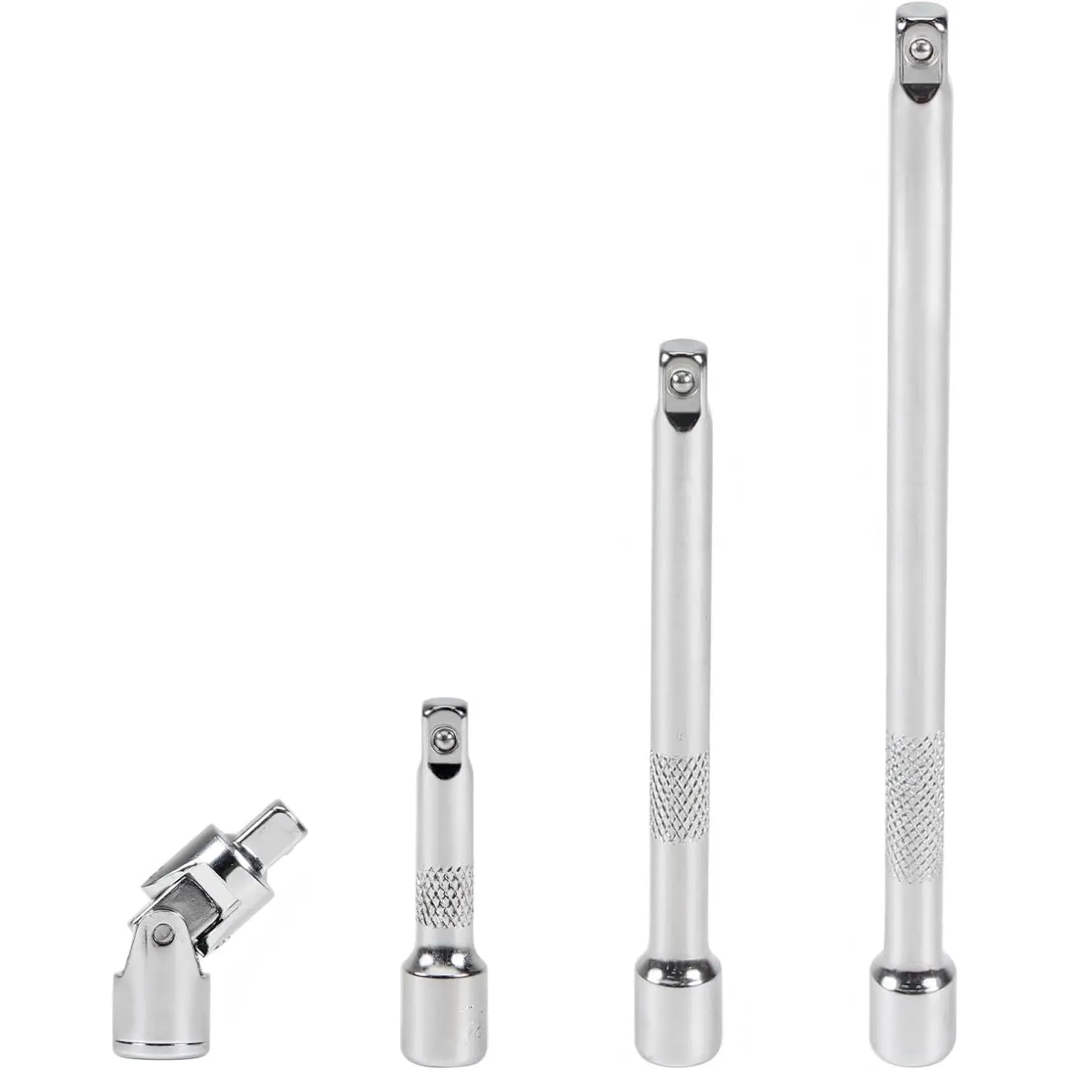 3/8 Inch Drive Extension Bar Set, Socket Extension Set Include 3, 6, and 10 Inch Extensions and 3/8 Inch Drive  Joint Sockets, 4 count Set