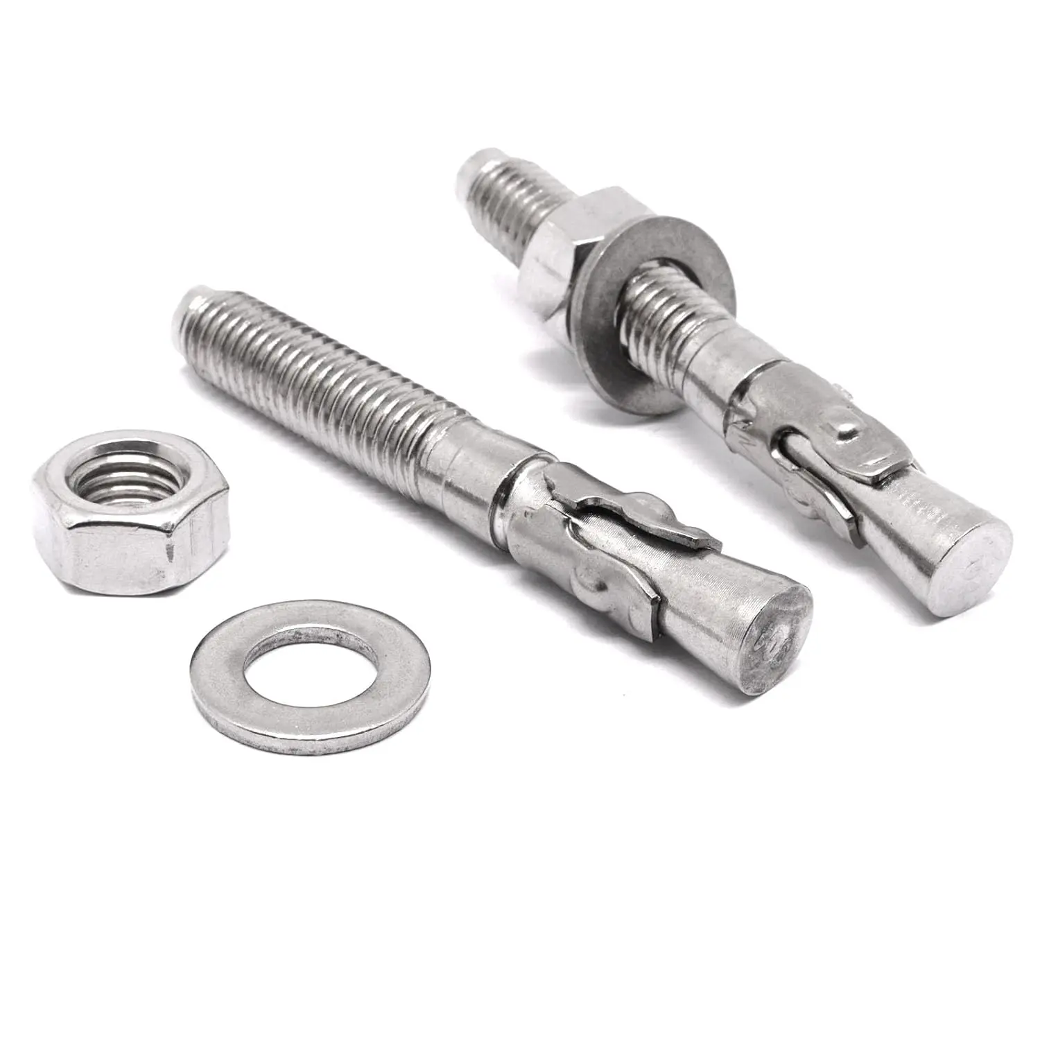 1/2" x 3-1/2" Concrete Anchors, Stainless Steel Wedge Anchors Concrete  Heavy Duty Fasteners for Cement (4pcs)