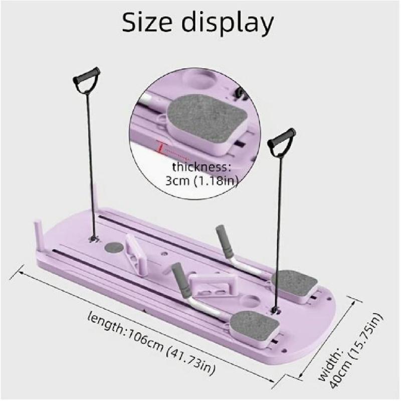 8-in-1 Home Multi-Functional Abdominal Muscle Exercise Board, Foldable Portable Yoga Board (Purple)