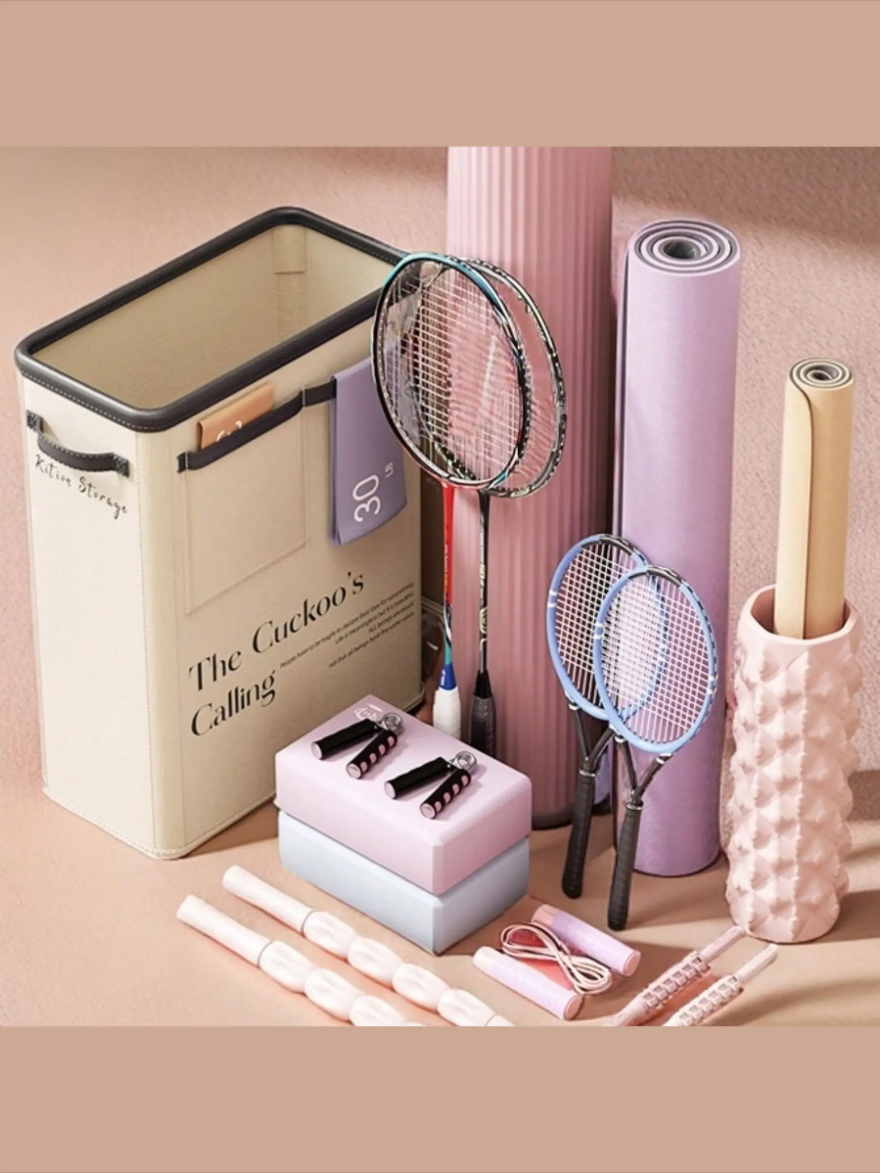 Foldable Yoga Storage Box — Home Exercise Equipment Storage Box