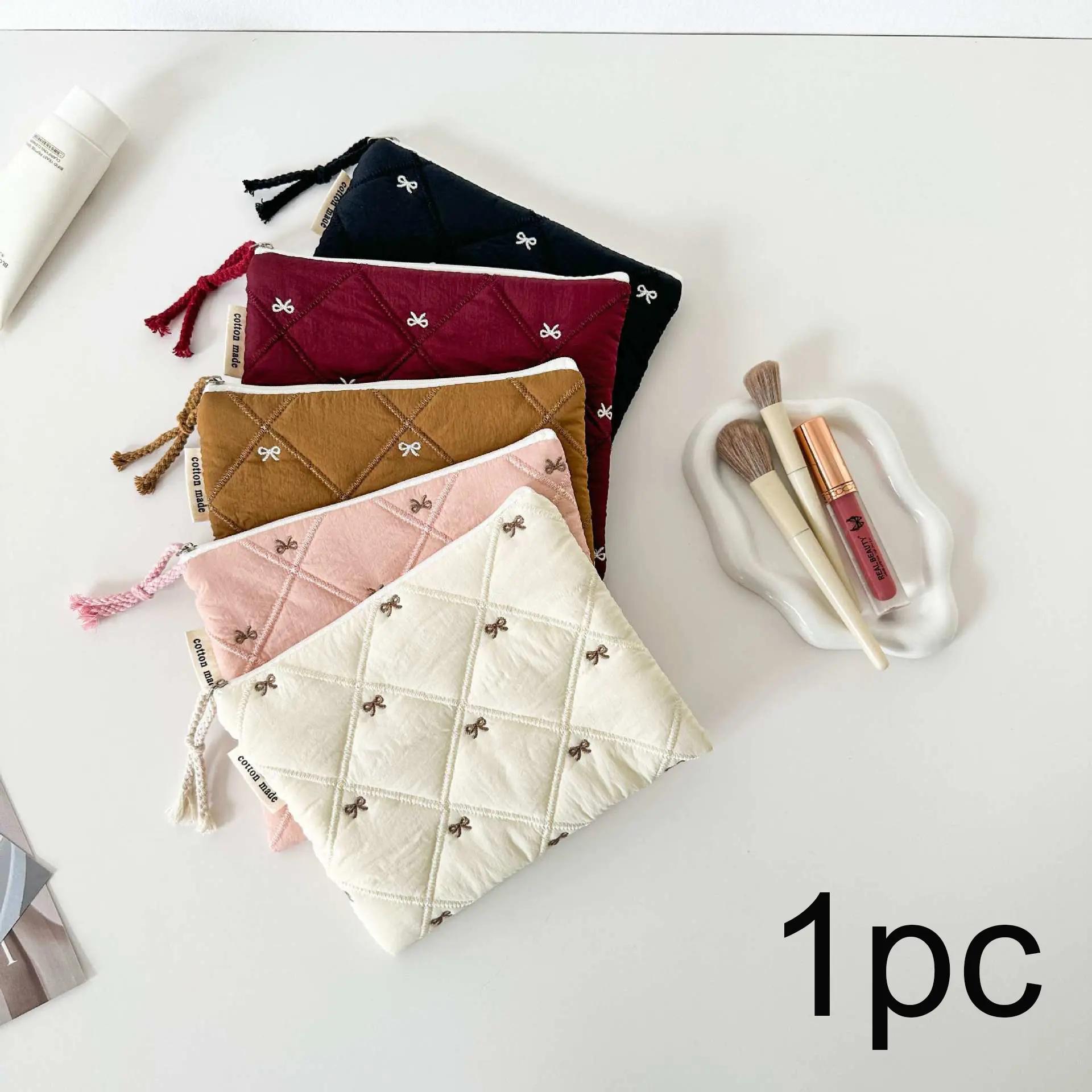 1Pc Quilted 6 6.8 7 Inch E-Reader Sleeve Storage Bag Kindle Accessory Digital Bag,Mobile Bag SA569P Protective Pouch For Kindle Paperwhite,Makeup Bag Protection