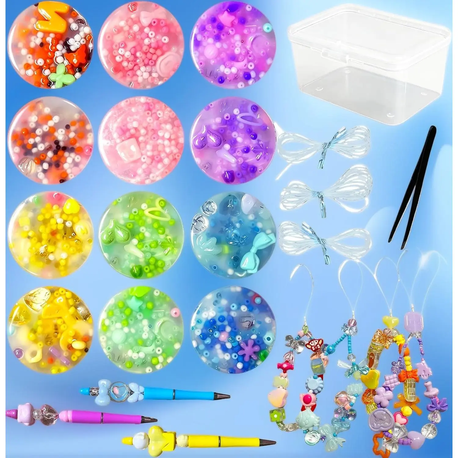 12 Pack Skin Picking Fidget Toys, Picking Pad, Picking Fidget Pads, DIY Bracelet Stocking Stuffers, Skin Picky Pad for ADHD, Relax Gift for Xmas Halloween Birthday Party (6CM/ 2.3")
