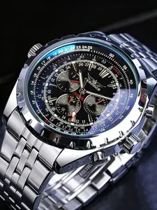 Men's Mechanical Watch, Large Dial, Luxury Multi-Function, Automatic Calendar, Business Fashion, Party Watch, Daily Wear, Birthday Gift
