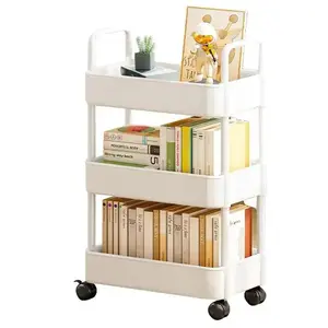 Rolling Utility Cart Rolling Paper Organizer Cart Rolling Storage Cart Movable Bookshelf Cart Art Cart Organizer Multi-Functional Storage