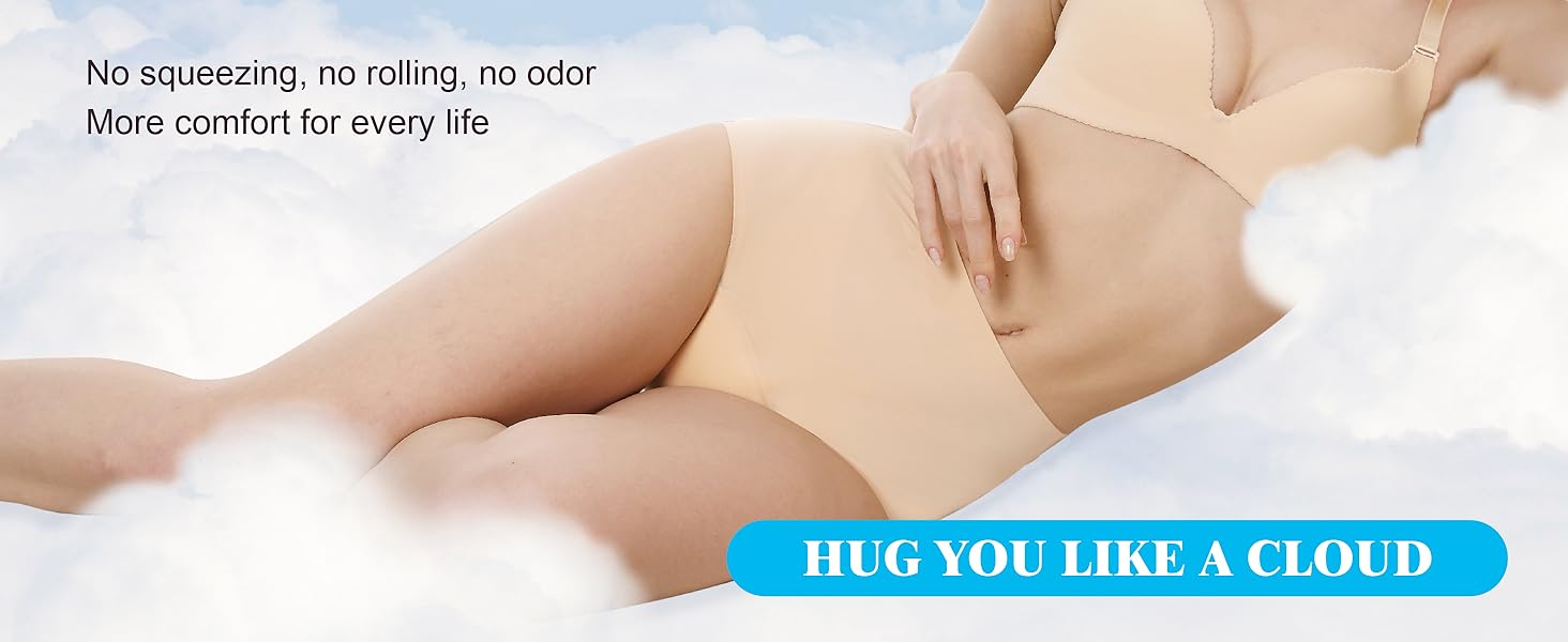 Absorbent Incontinence Underwear for Women Washable Leak Proof Seamless Urine Postpartum Protective Brief