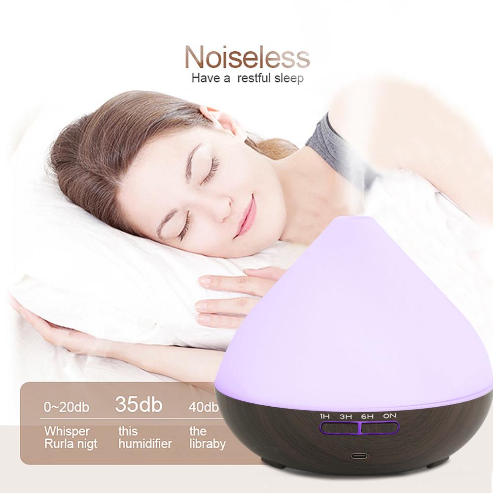 Aromatherapy Diffuser  Ultrasonic Humidifier, Remote Control, Colorful LED Mood Light, 6 Oils Included for Home & Office