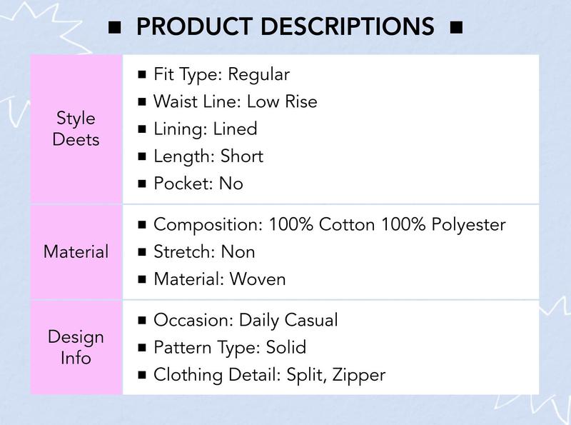 Cider Low Rise Split Mini Skort For Daily Casual Wear, Fitted Bodycon Skirt with Built-in Shorts