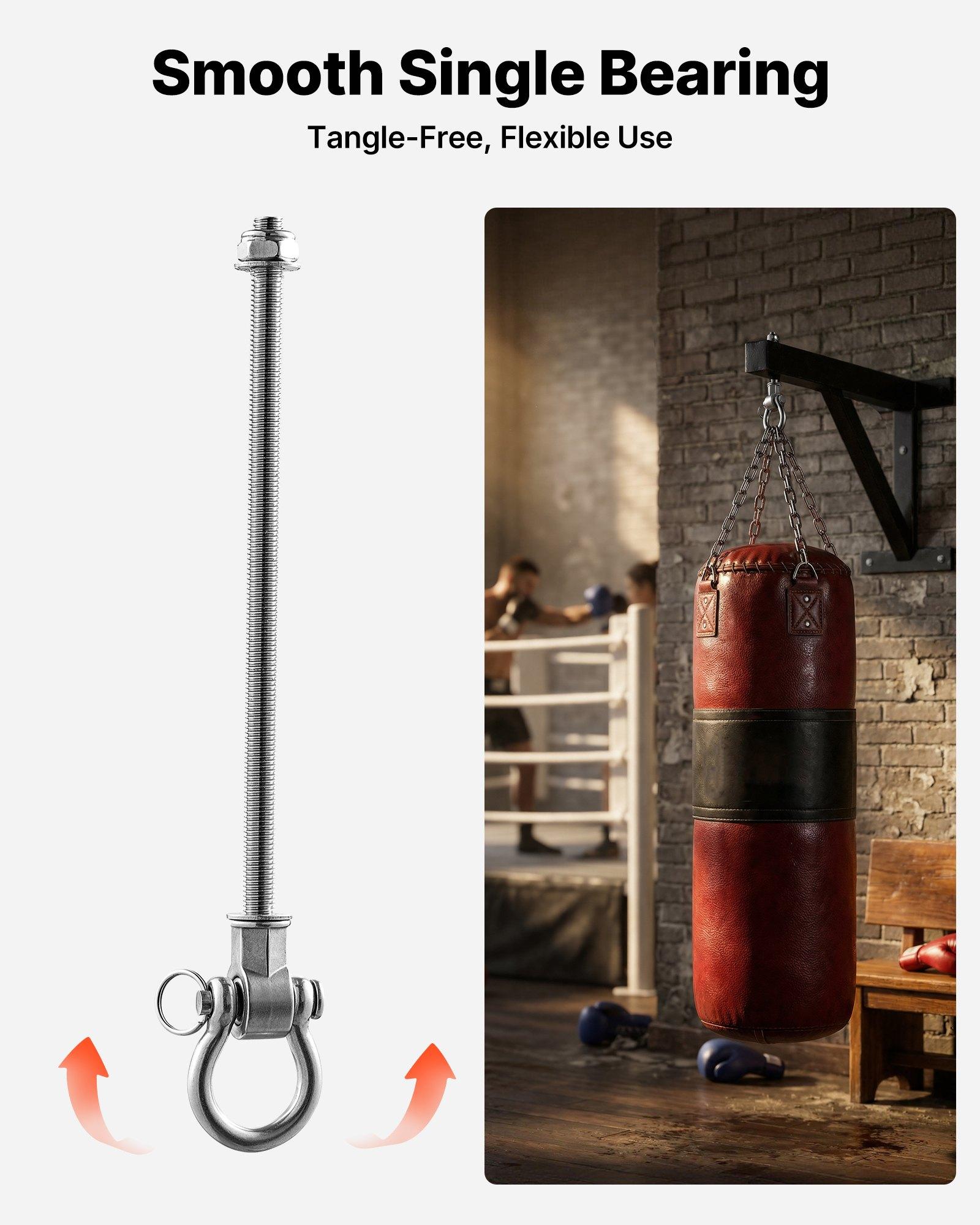 VEVOR Swing Hangers, 6 Pack Heavy Duty Swing Brackets, 850 lbs Each Load Capacity, Smooth Bearing, Stainless Steel Hangers, Ideal for Hammocks Playground Porch Yoga Boxing Bag Indoor Outdoor, Silver VEVOR Swing Hangers, 6 Pack Heavy Duty Swing Brackets, 850 lbs Each Load Capacity, Smooth Bearing, Stainless Steel Hangers, Ideal for Hammocks Playground Porch Yoga Boxing Bag Indoor Outdoor, Silver