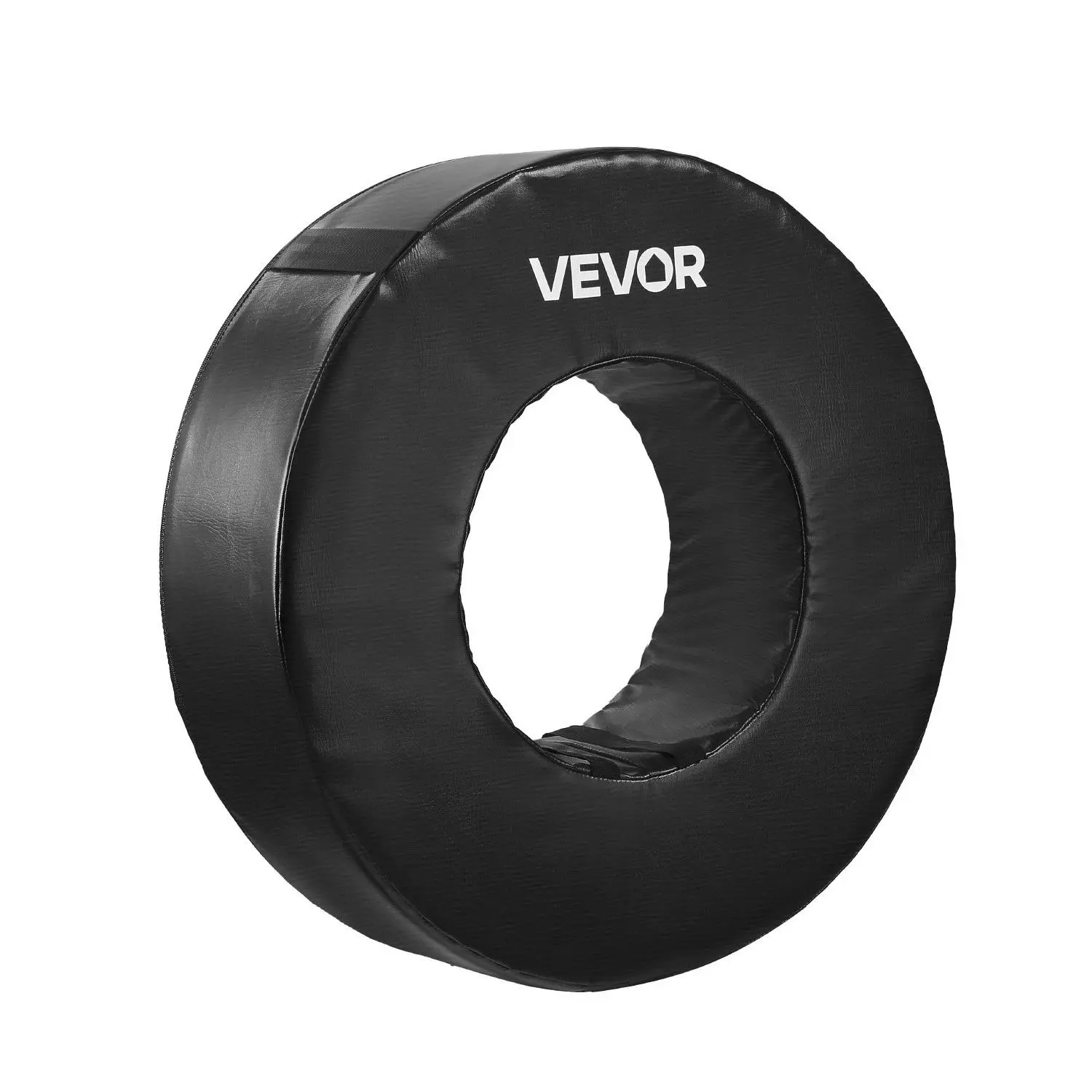 VEVOR Football Tackle Wheel, Football Tackling Dummy, Waterproof PVC and High-Density Sponge Tackle Ring, Dummies Training Equipment with Straps, for Blocking, Hitting Drills and Practice, Black, 1PCS