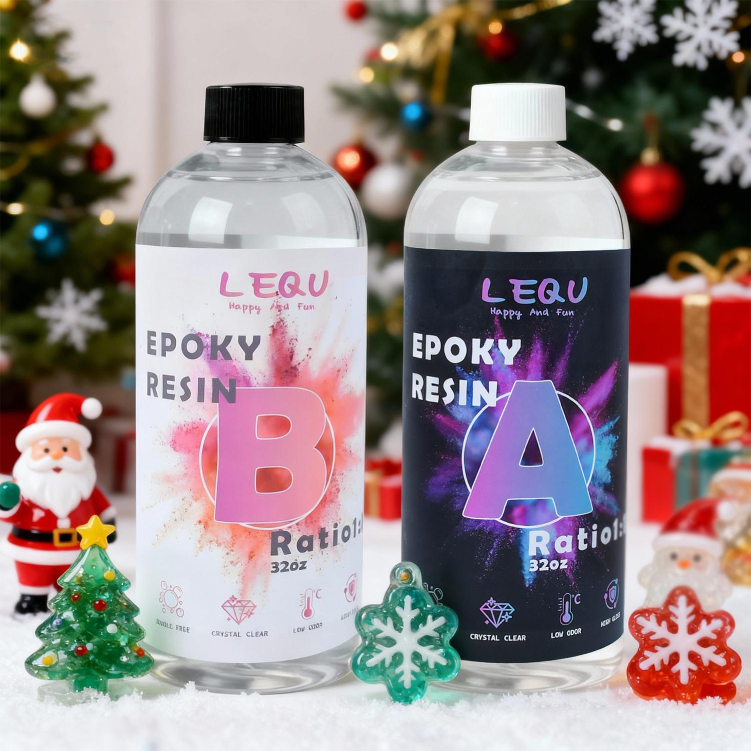 64 oz Ultra-Clear Epoxy Resin Kit—Bubble-free, yellowing-resistant, and self-leveling; ideal for coatings, casting, countertops, and river tables; fast-curing two-part epoxy; perfect for resin molds and crafts