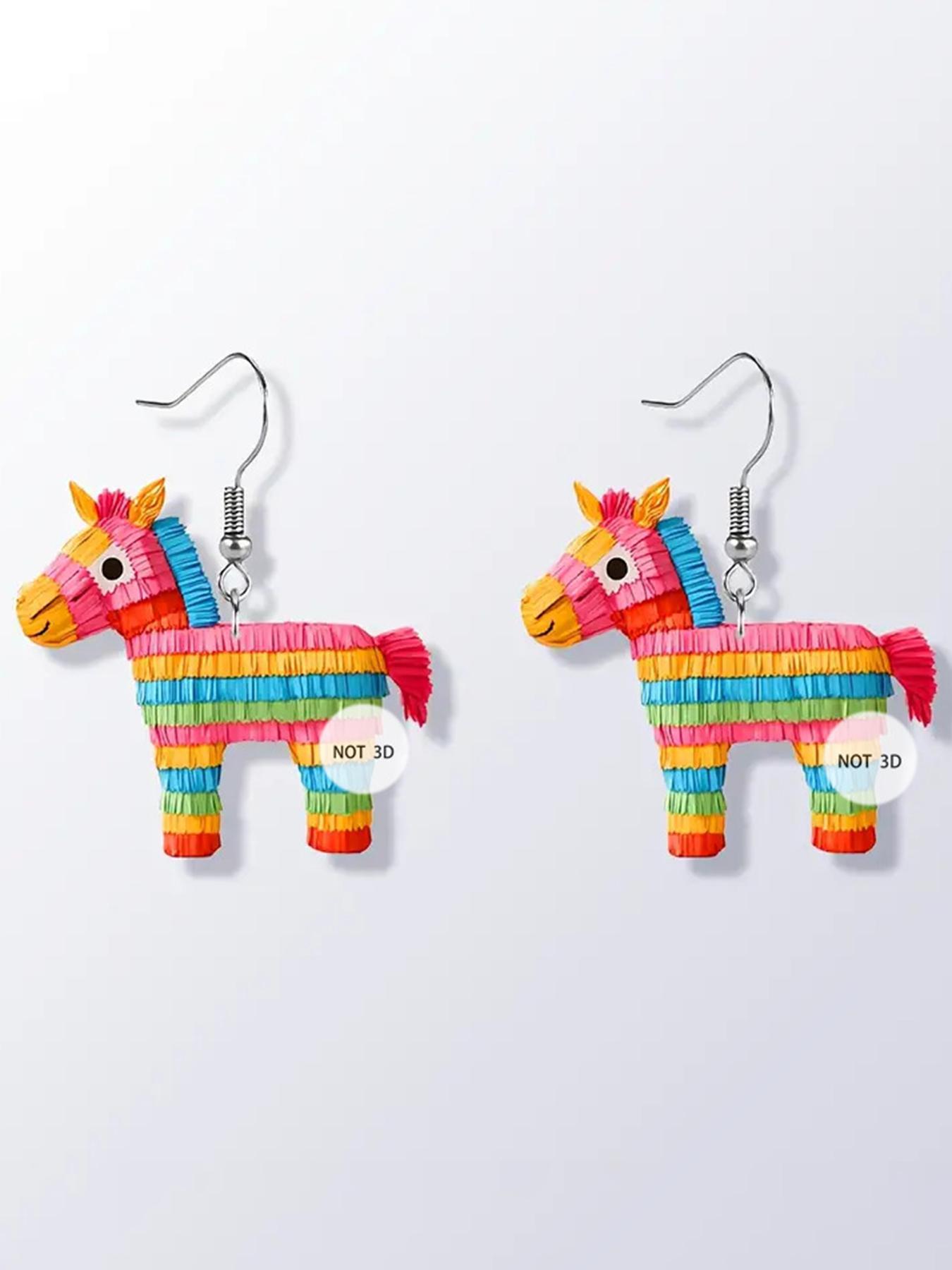 Cute Colorful Unicorn Design Dangle Earrings, Fashionable Jewelry for Women & Girls, Trendy All-match & Exquisite Jewelry for Birthday Gift, Trendy Accessories