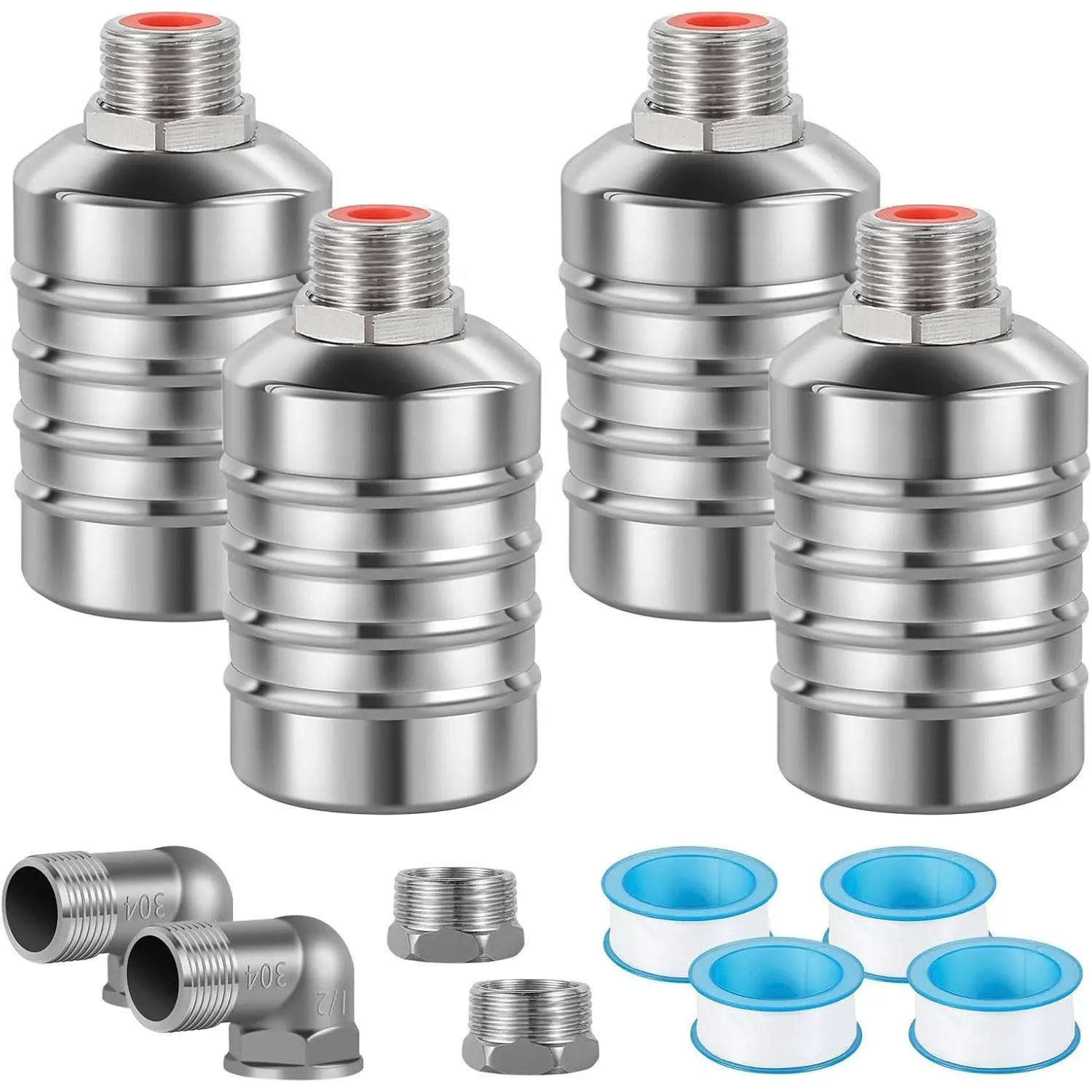 304 Stainless Steel Automatic Water Float Valve 1/2" & 3/4" Thread - Precise Water Level Controller for Sink, Water Tank, Livestock Troughs