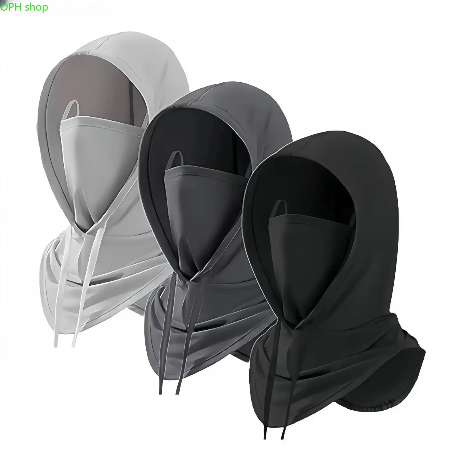 3-Pack Unisex Balaclava Face Mask, Lightweight Cooling Synthetic Hood with UPF 50+ UV Protection for Sports, Motorcycle & Hiking, Running