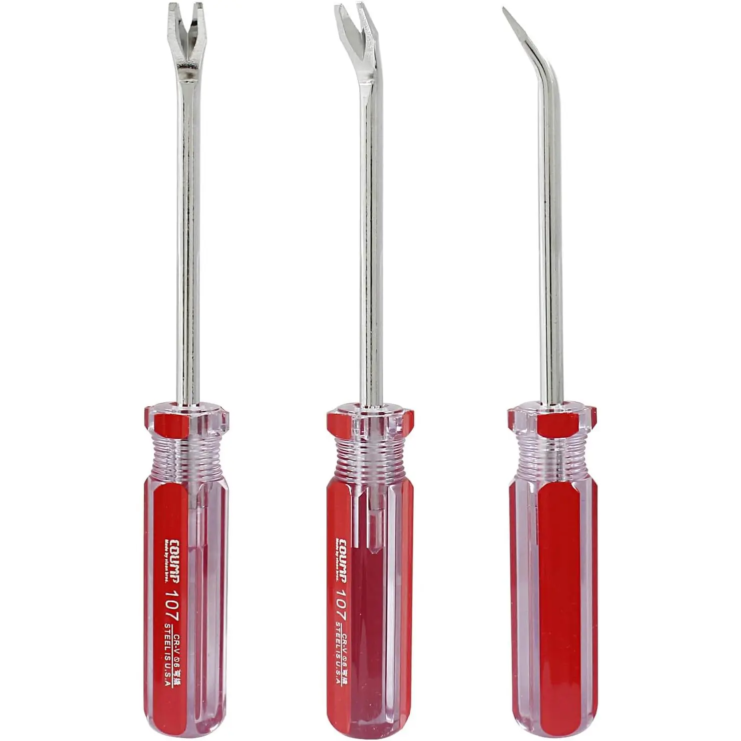 3 count 4mm Tack Lifter, Red | U Tip  Staple Rivet, Tack Puller, Staple Remover,  Tool Kit