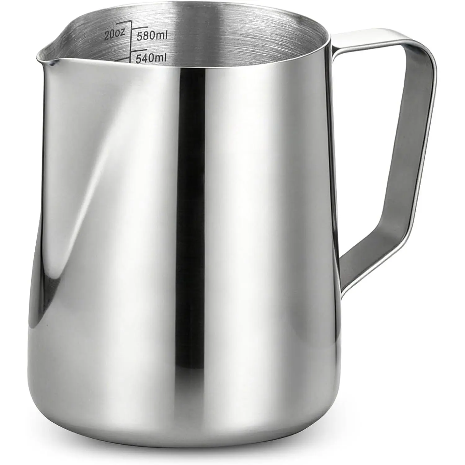 Milk Frother Cup -  20oz/600ml milk frothing pitcher 304  Grade Stainless Steel Milk Steamer Cup, espresso machine accessories Barista Milk Pitcher Latte Art Tools for , Coffee Shops
