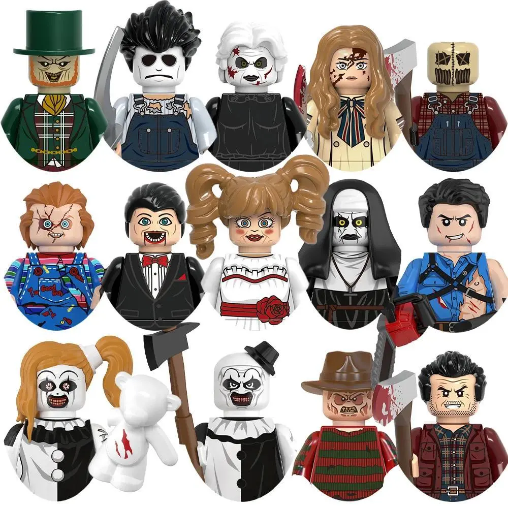 2026 new hot item Halloween Movie Blocks Bricks Christmas Halloween For Toys Gifts  Mini Action Figures Children Building Blocks For Party