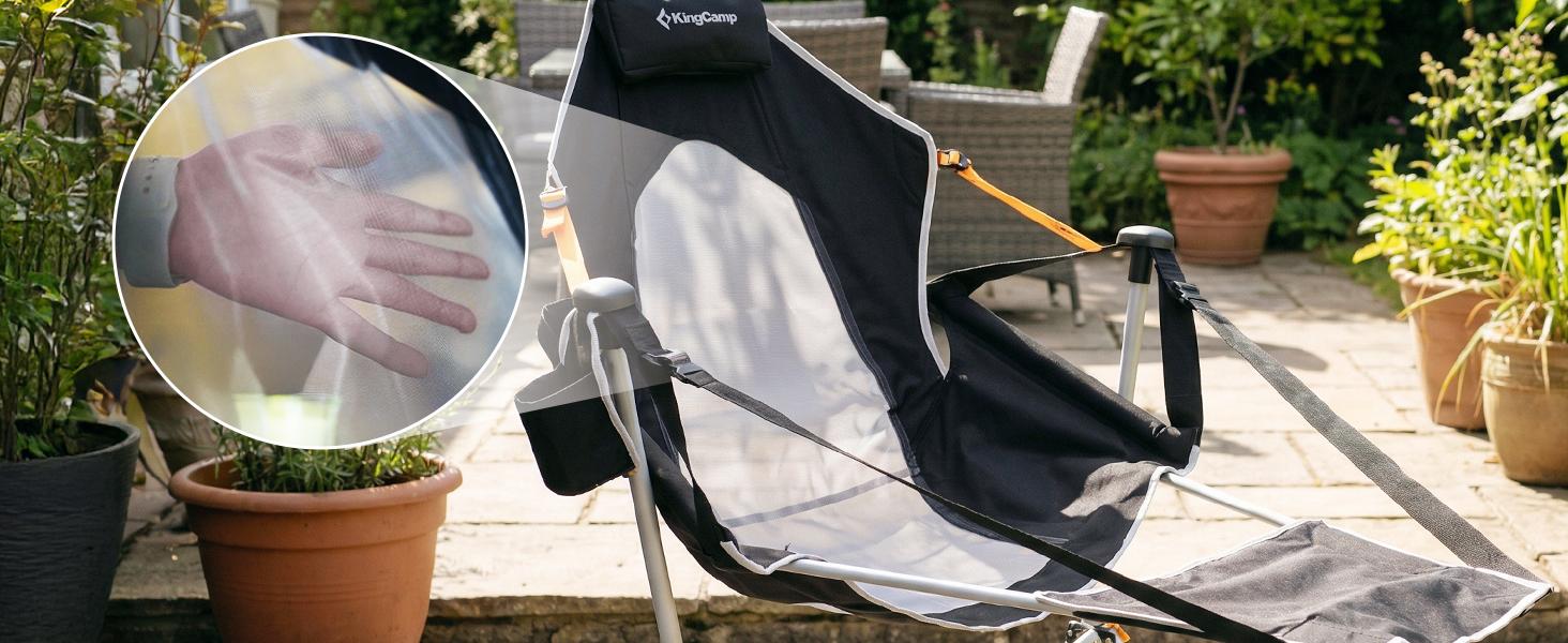 KingCamp Hammock Chair with Footrest – Heavy Duty Swinging Rocking Camping Chairs for Adults up to 400lbs, Folding Portable Oversized Rocker with Cup Holder & Pillow for Outdoor Beach Lawn RV Sports