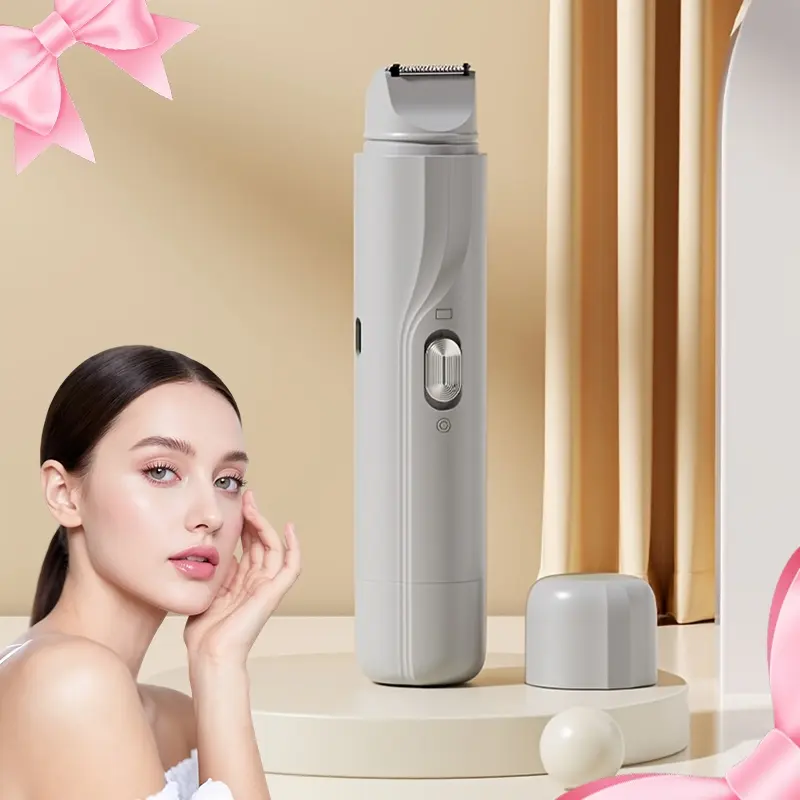 New women's electric hair removal device with dual head shaver for both men and women's private hair trimmer, suitable for holiday gift giving