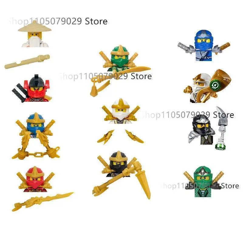 2026 new Anime Cartoon TV Toy Ninja Jay Lloyd Kai Zane Nya Cole Harumi Figures Building Blocks Toys Bricks Model Children Birthday Gifts