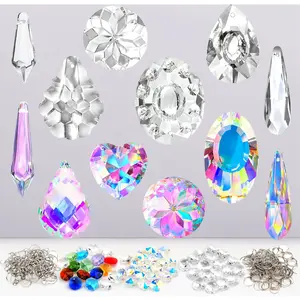 212 Pcs DIY Suncatcher Craft Kit – Make Your Own Hanging Prism Sun Catchers – Includes Crystals, Rainbow Maker & 12 Glass Prisms – Creative Home, House & Garden Decor for Adults