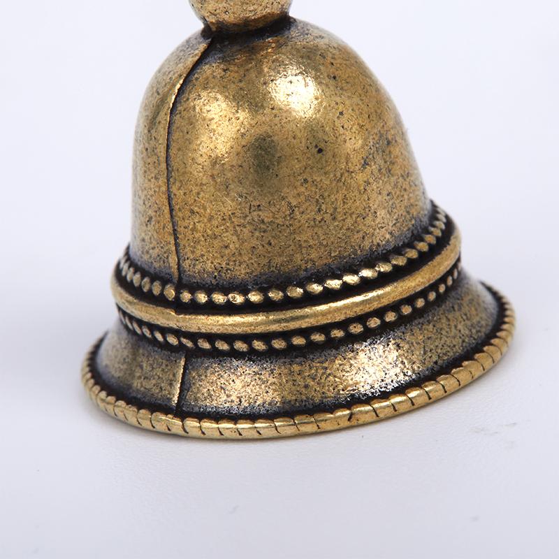 Brass Die Casting Wind Bell Handicraft Tibetan Style Bronze Bell Ornament Suitable For Home Wall Hanging Car Decoration And Key Pendant With Clear Sound And Vintage Decorative Effect