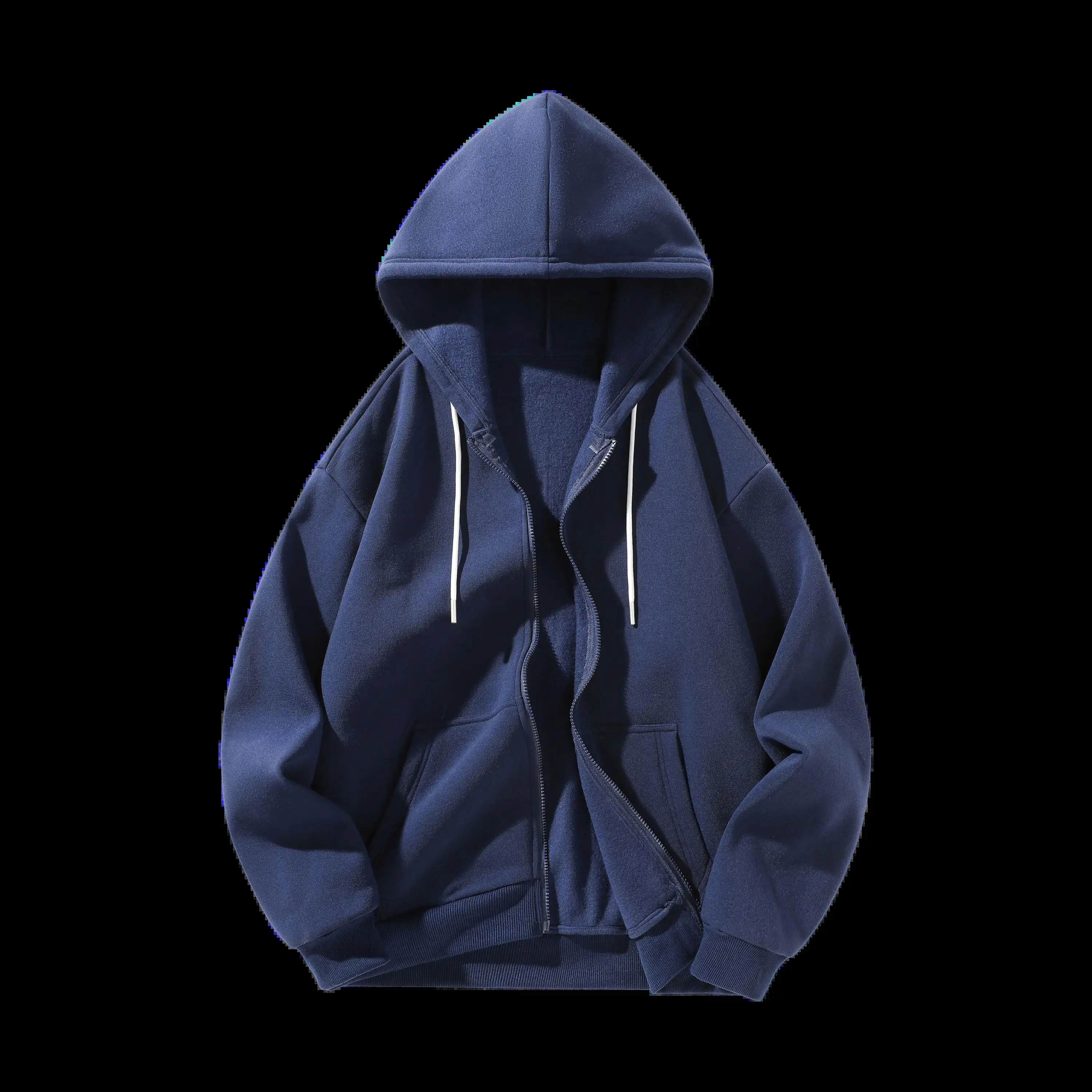 4-Pack Men’S Full Zip Hoodies – Autumn/Winter New Arrival, Loose Long Sleeves, Soft Casual Athletic Hoodies For Running, Basketball, Cycling (Optional 4-Pack Or 2-Pack, Or 1-Pack) Hooded Kangaroo Pocket Cardigan