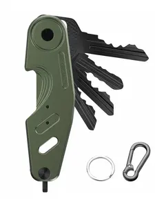 Aluminum Alloy Folding Key Organizer, Multi-Functional Portable Key Clip, Scratch-Resistant, Anti-Tangle, Edc Keychain, Compact Design
