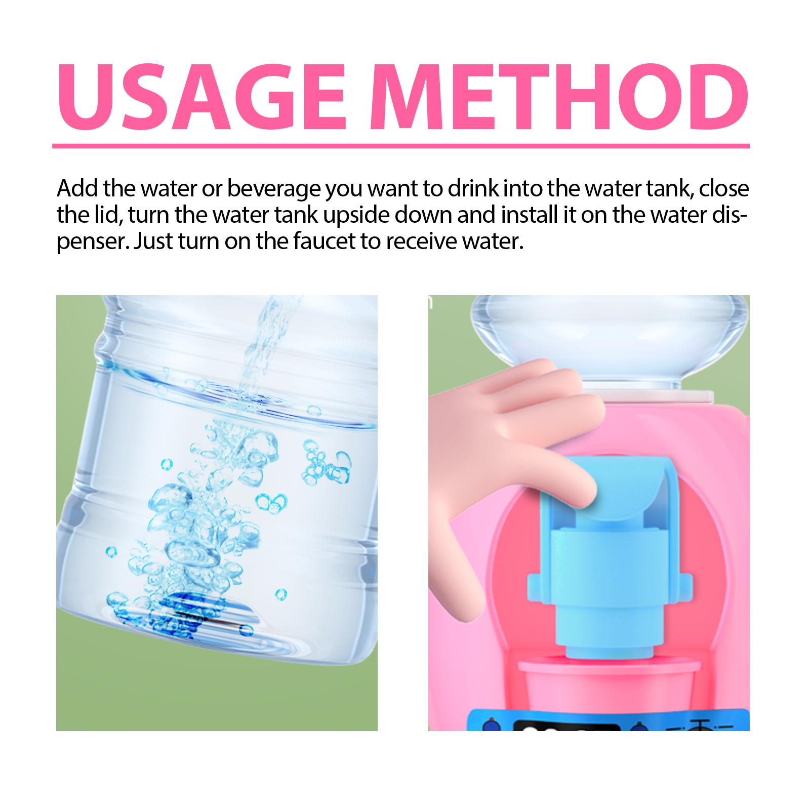 Children's Mini Water Dispenser Baby Kitchen Toy Mini Fun Pretend Play Beverage Dispenser That Can Dispense Water