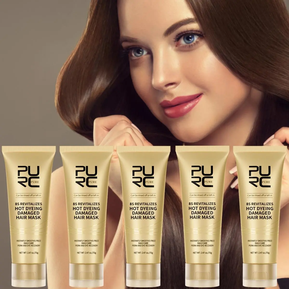 5 PCS PURC 8 Seconds Hair Mask Smoothing Straightening Keratin Hair Care Cream Soft Repair Damaged Frizz Professional Hair Care Product